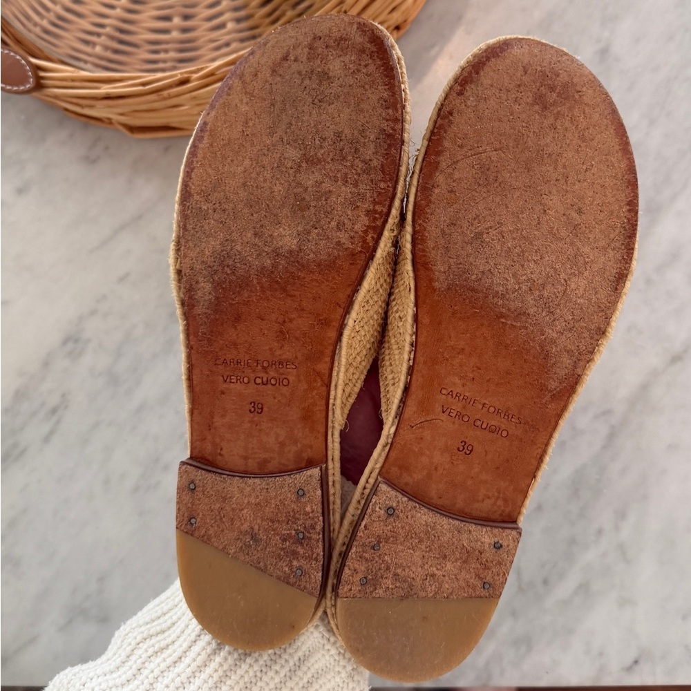 Carrie Forbes Raffia Slide Sandals in Natural Beige - Women's Casual Slip-On - Picture 3 of 7